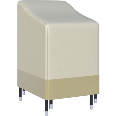 Schutzhülle für stapelbare Gartenstühle, wasserdichte Plane 70L x 90B x 115H cm, hochdichtes 600D Oxford, Beige Coffee