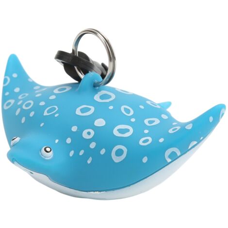 Schutzhülle für Tauchmundstück, Reglerhalter mit Clip, blaues Cartoon-Fisch-Stachelrochenmuster.
