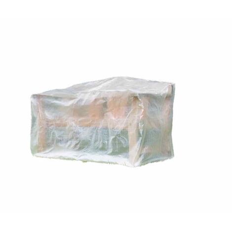 Schutzhülle Gartenmöbel, 2er Bank, transparent, 120x75x80 cm