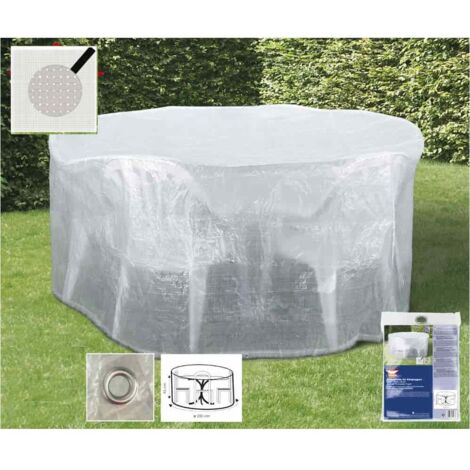 Schutzhülle Gartenmöbel, transparent, Sitzgruppe Abdeckung, 200x95 cm