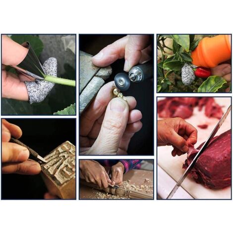 [Schutzhüllen] 5-lagige, wiederverwendbare, schnittfeste Schutzhüllen, 20 Stück, rutschfestes HPPE-Gewebe für Küche, Garten, Skulpturen – Silber