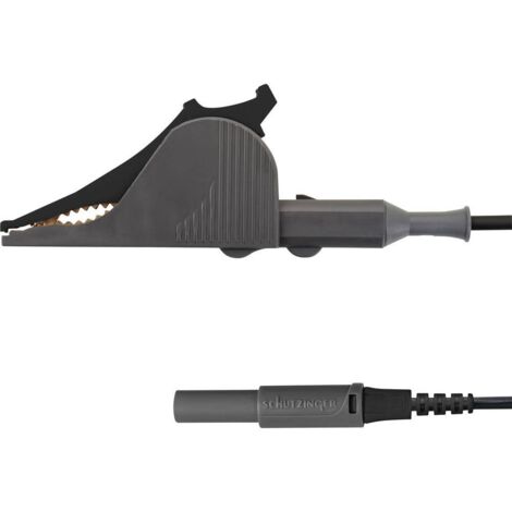 Schutzinger Cavo di misura nero rame 4 mm clip Kelvin