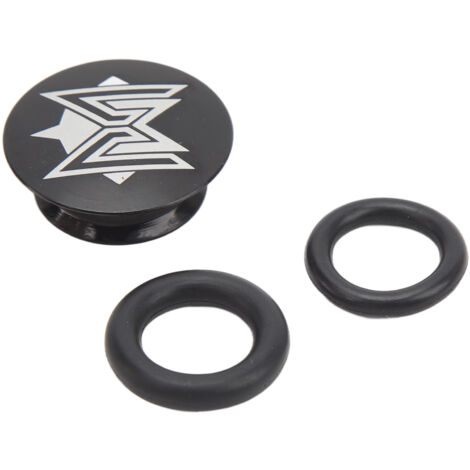 Schutzkappe aus Aluminiumlegierung für Fahrradkurbeln, mit Gummidichtung, kompatibel mit Mountainbikes und Rennrädern, Farbe: Schwarz.
