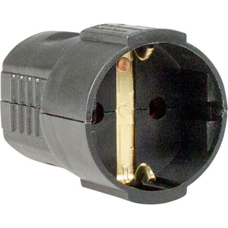 Schutzkontaktkupplung 230V schwarz für Leitungen bis 1,5mm² IP20