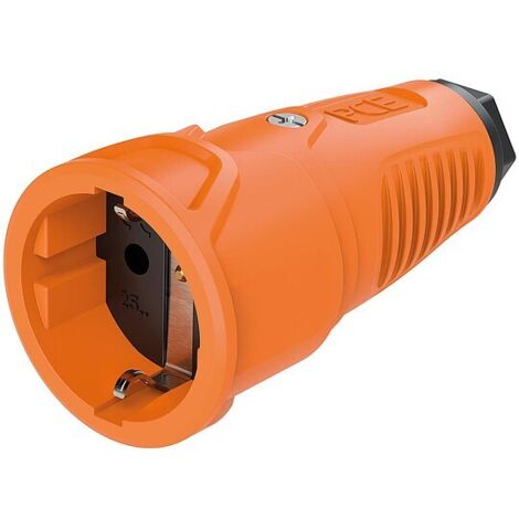 Schutzkontaktkupplung Vollgummi (orange/schwarz)