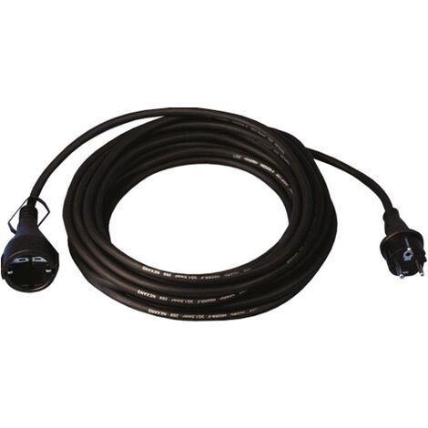 Schutzkontaktverlängerung 16 A 250 V 3x1,5mm 10m H05RR-F schwarz
