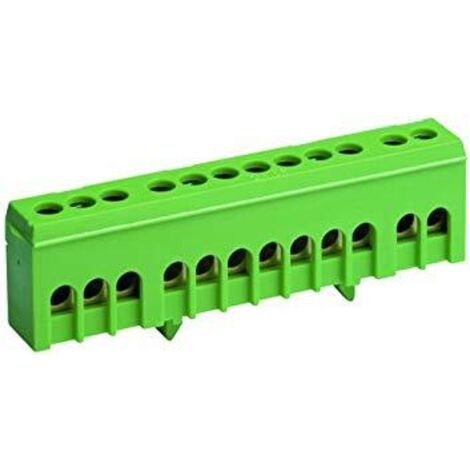 Schutzleiterklemme 12x 16mm², grün fingersicher Leitungsschutzschalter