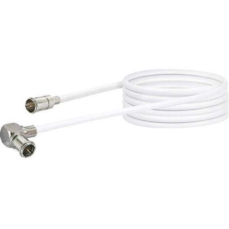 Schwaiger Antenna Cavo [1x Spina quick a F - 1x Spina Mini DAT] 3.00 m 90 dB Bianco