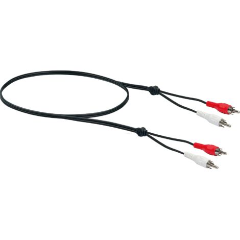 Schwaiger Audio Anschlusskabel CIK5022 533 Cinch schwarz, 1,5m, 2x Cinch Stecker / 2x Cinch Stecker Kabel & Stecker