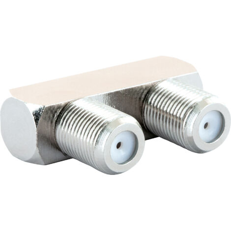 Schwaiger F Kabelverbinder KVB8360 531 silber, U-Form, 1x F-Buchse / 1x F Buchse Antennen & Koaxkabel