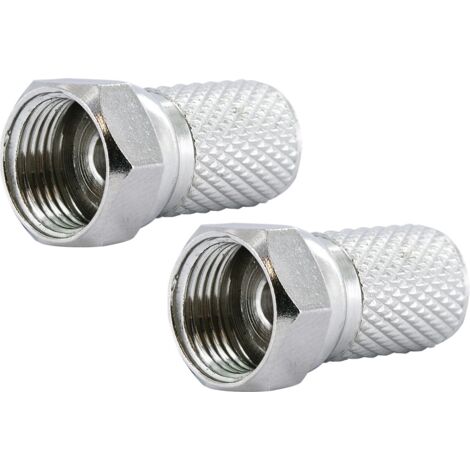 Schwaiger F Stecker FST7002 531 2x F Aufdrehstecker für Kabel mit 7mm Durchmesser F-Stecker
