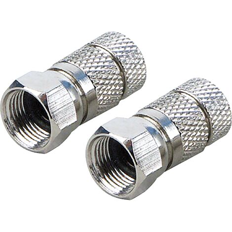 Schwaiger F Stecker FSW7002 531 Wetterschutz 2x F Aufdrehstecker mit Dichtung für Kabel mit 7mm Durc F-Stecker