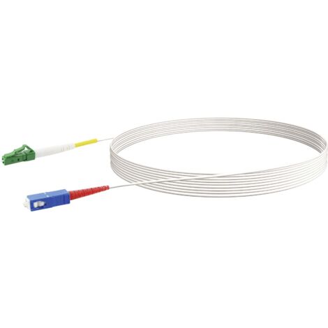 Schwaiger Glasfaser-Netzwerkkabel LC/APC-SC/UPC 9 m Glasfasernetz Kabel