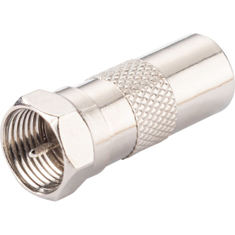 Schwaiger Koaxial Adapter UEST9310 531 silber, 1x F Stecker / 1x IEC Stecker F-Stecker