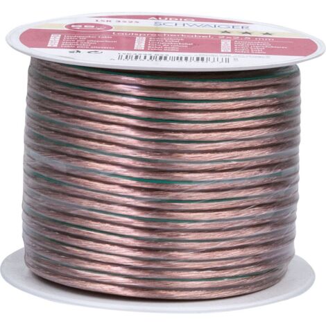Schwaiger Lautsprecherkabel LSK3525 055 transparent, 25m, 2x 2,5mm², unkonfektioniert Kabel & Stecker
