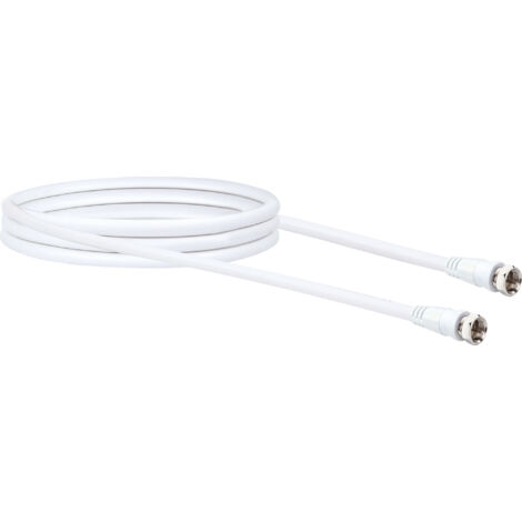 Schwaiger SAT Anschlusskabel KVCHQ30 532 (90dB) weiß, 3,0m, 1x F Stecker / 1x F Stecker Antennen & Koaxkabel