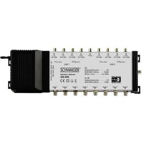 Schwaiger SEW4098 SAT multiswitch Ingressi (Multiswitch): 9 (8 satellitare / 1 terrestre) Numero utenti: 8
