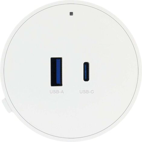 Schwaiger Steckdosenadapter für modulare Stromschiene USB-C + A max. 20W weiß Zwischensteckdose