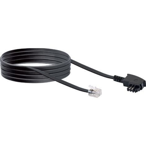 Schwaiger Telefon Anschlusskabel TAL6236 533 TAE (N) RJ11 schwarz, 6,0m, 1x TAE (N) / 1x RJ11 TAE-Anschlusskabel