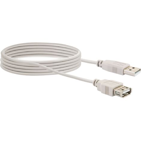 Schwaiger USB 2.0 Verlängerungskabel CK1502 531 grau, 2m, 1x USB 2.0 A Stecker / 1x USB 2.0 A Buchse USB-Kabel & Stecker