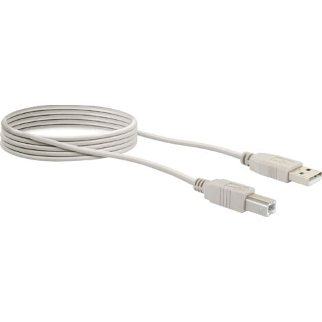Schwaiger USB Anschlusskabel CK1551 531 grau, 1,5m, 1x USB 2.0 A Stecker / 1x USB 2.0 B Stecker Anschlusskabel