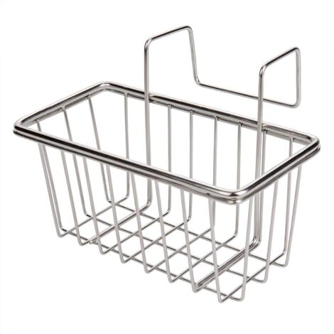 Schwammhalter, Edelstahl-Schwammhalter, für die Küchenspüle, rostfreier und langlebiger Schwamm, spülmaschinenfest, 1 Stück (Modell A mit ecrufarbenem Griff (304ss))
