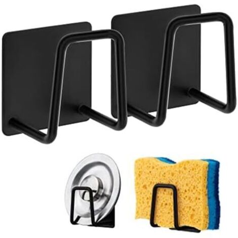 Schwammhalterhaken (5 x 5 cm) für Spülschwämme, Edelstahl 304, selbstklebend – Spülbeckenzubehör – Klebehaken