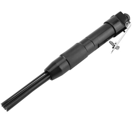 Schwarz 4400 U/Min Nadelentroster, 12 Nadeln Nadelpistole aus Kohlenstoffstahl, 1/4" 90PSI Druckluft-Nadelentroster, 32,5 cm