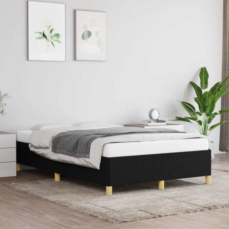 Schwarz Bettgestell 120x190 cm Stoff