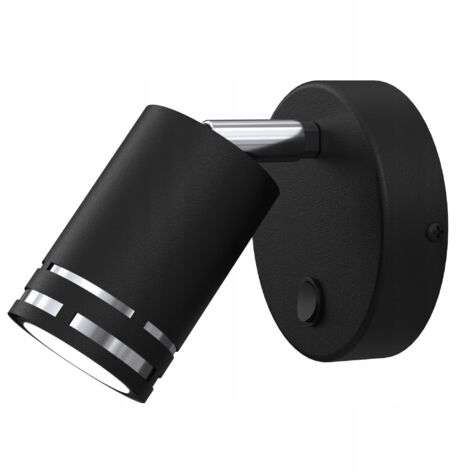 SCHWARZ CHROM BEWEGLICHE WANDLEUCHTE LED GU10 POLISH SPOT LAMP REFLEKTOR