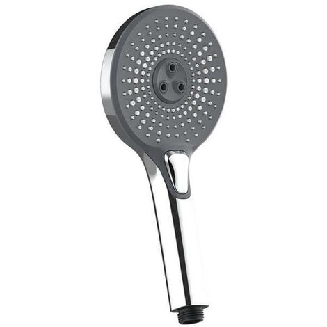 Schwarz-chrome Handbrause mit 3 Düsen – Vortex-Serie