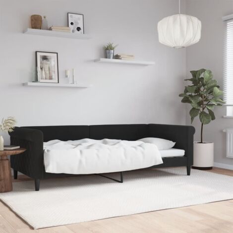 Schwarz Daybett 90x200 cm Velours