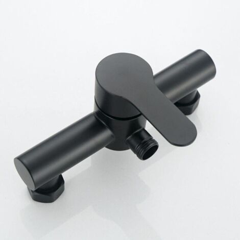 Schwarz Edelstahl Badezimmer Dusche Wasserhahn Wand Montiert Dusche Kopf Badewanne Wasserhahn FLITI