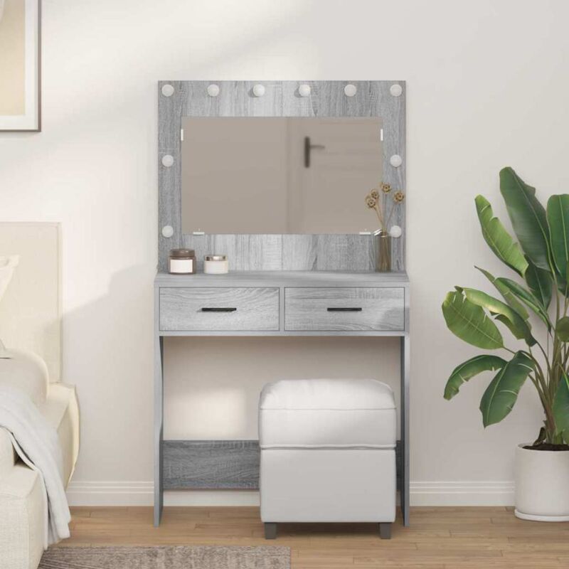 Schminktisch Grau Sonoma 78, 5 X 41 X 135 Cm Holzwerkstoff Vidaxl