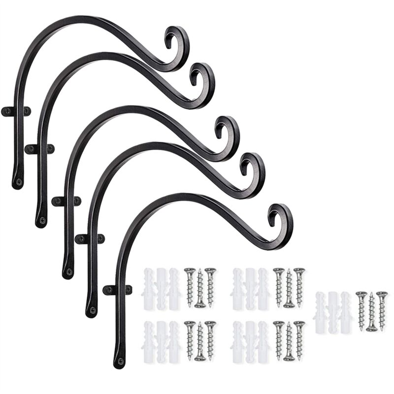 Image of Schwarz Garten Haken Blume Rack Balkon Garten Hängen Anlage Halterung Wand