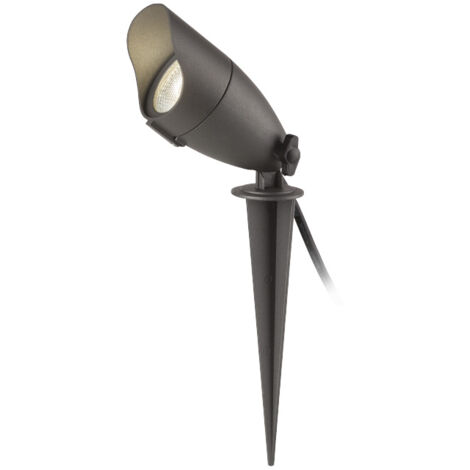 Schwarz LED-Gartenpfahlstrahler PIVOINE