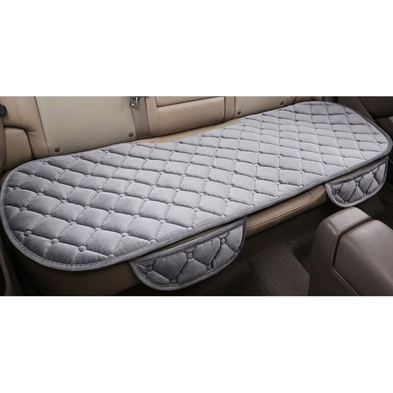 Image of Grau Universal Auto Rücksitz Innen Schutz Kissen Pad Matte Anti-slip Anti-scratch Plüsch Zurück