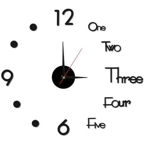 Schwarze 40 cm Wanduhr mit sanftem Licht für Schlaf- und Wohnzimmer, geräuschlos und dekorativ