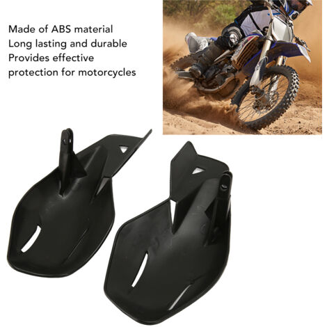 Schwarze ABS-Motocross-Handschützer, wind- und stoßfest, 2 Stück mit Montagesatz
