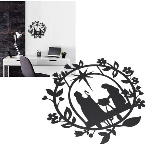 Schwarze abstrakte Metall-Wandskulptur für Wohnzimmer, Schlafzimmer, Badezimmer