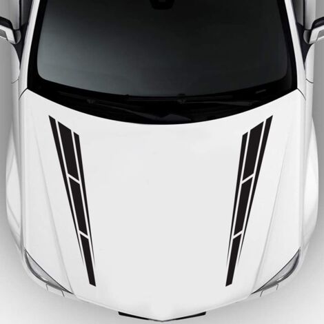 Schwarze Autoaufkleber (1 Paar), gestreifte Seitenaufkleber, Vinylaufkleber