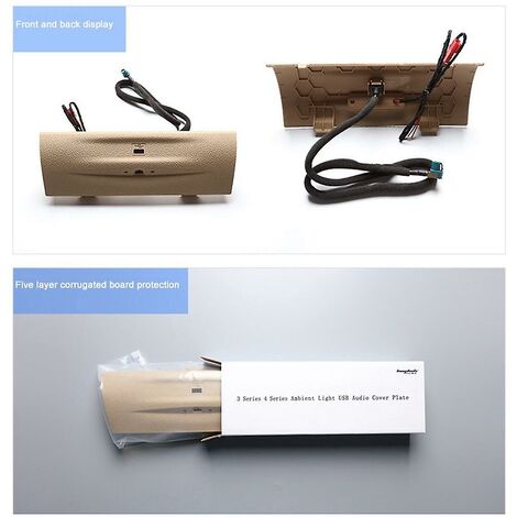 Schwarze Autolampe 2-farbige Armaturenbrett-USB-Abdeckung für 3/GT/4-Serie F30 F32 F34 F36 2012–2019