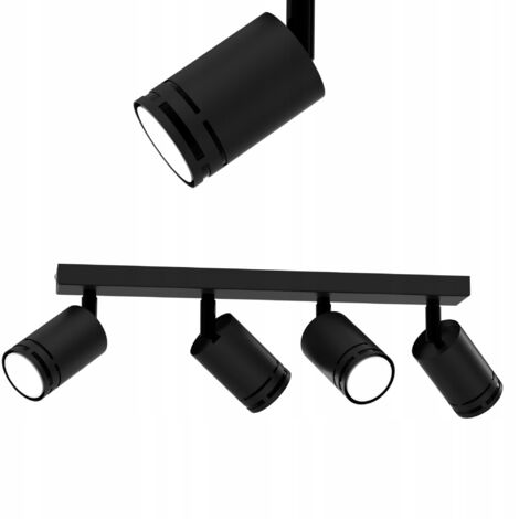 SCHWARZE BEWEGLICHE DECKENLEUCHTE LED GU10 SPOT EINSTELLBARER SPOTLIGHT