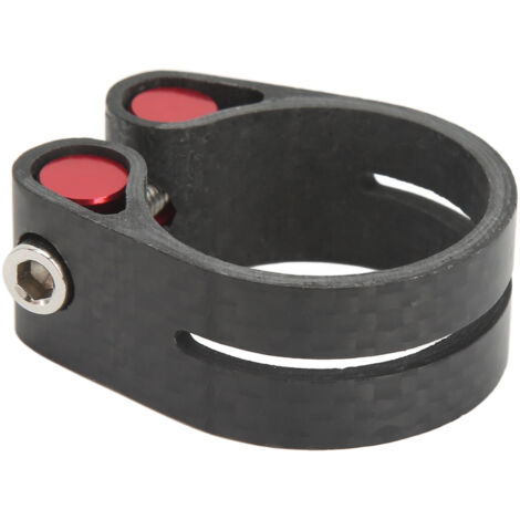 Schwarze Carbonfaser-Sattelstützenklemme für Mountainbikes und Rennräder – 30,8 mm/31,6 mm Fahrradzubehör