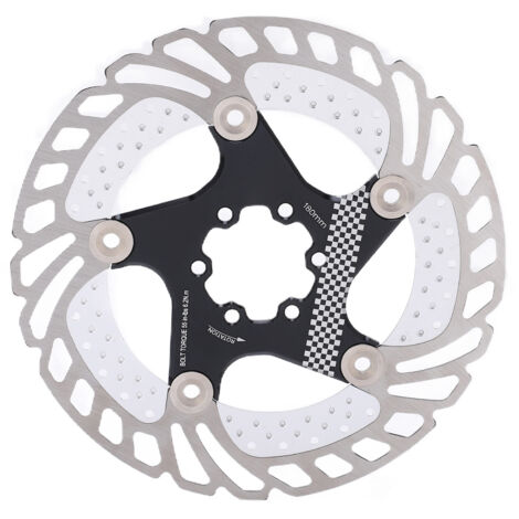 Schwarze, CNC-gefräste Bremsscheibe, graviert und eloxiert, Fahrradzubehör für Mountainbikes