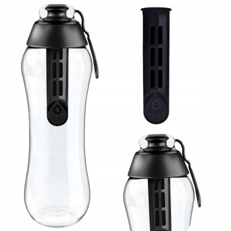 Schwarze Dafi Wasserfilterflasche 0,3l + Filter