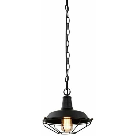 Schwarze Deckenleuchte "Lars" 240V E27 Ø 26 cm