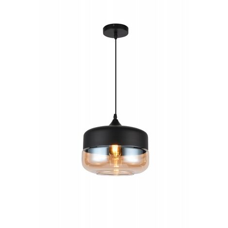 Schwarze Deckenleuchte "Lender 2" 240V E27 Ø 25 cm