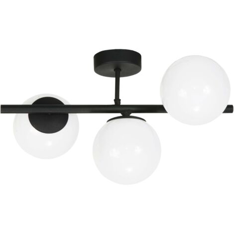 Schwarze Deckenleuchte mit Glaskugeln TITAN 13-807