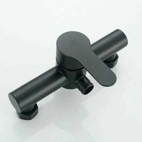 Schwarze Edelstahl-Badewannen-Duscharmatur, Wand-Duschkopf